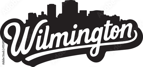Wilmington Skyline Vector Illustration Graphic