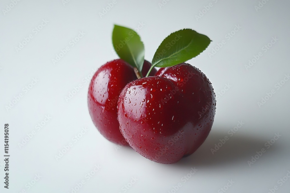 Obraz premium A realistic photo of an apple, hd, isolated on white background.