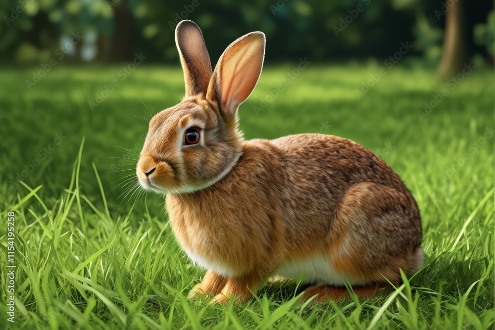 there is a rabbit that is sitting in the grass there is a rabbit that is sitting in the grass