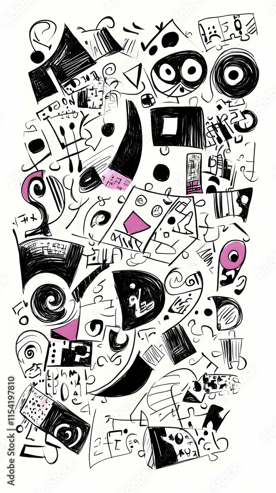 Abstract monochrome illustration, swirling shapes, background texture, design element. Abstract monochrome illustration, swirling shapes, background texture, design element.