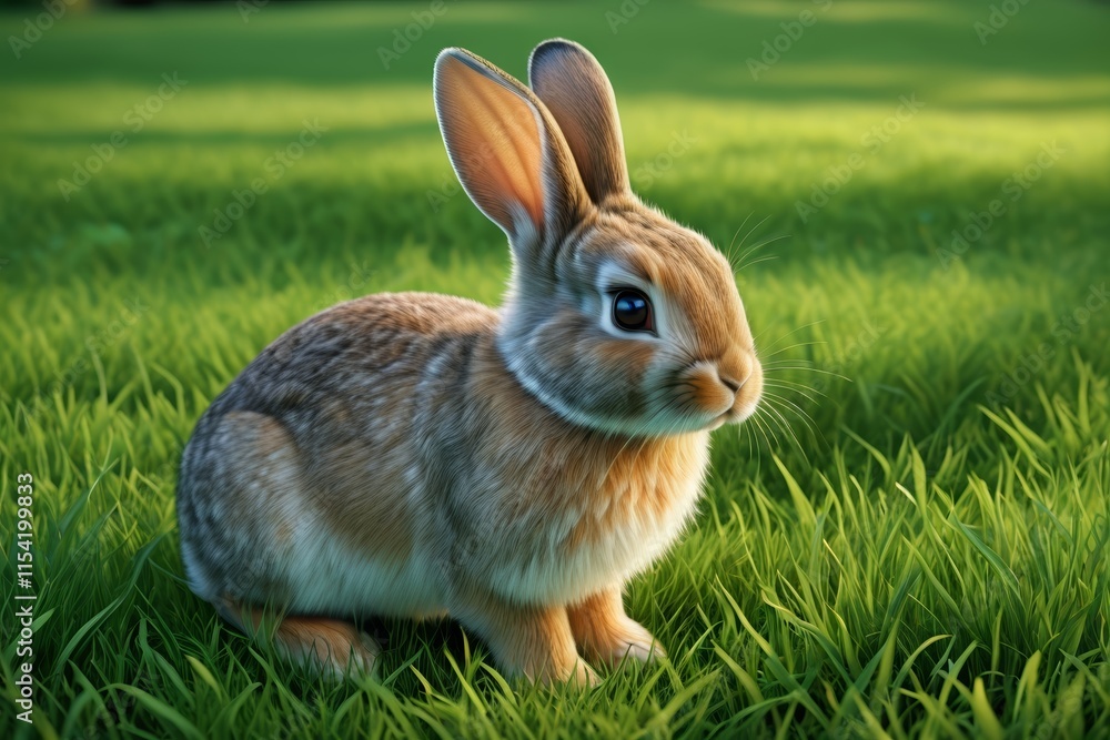 there is a rabbit that is sitting in the grass there is a rabbit that is sitting in the grass