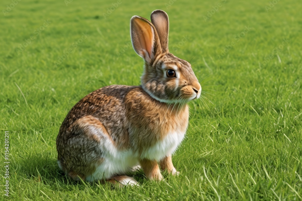 there is a rabbit that is sitting in the grass there is a rabbit that is sitting in the grass