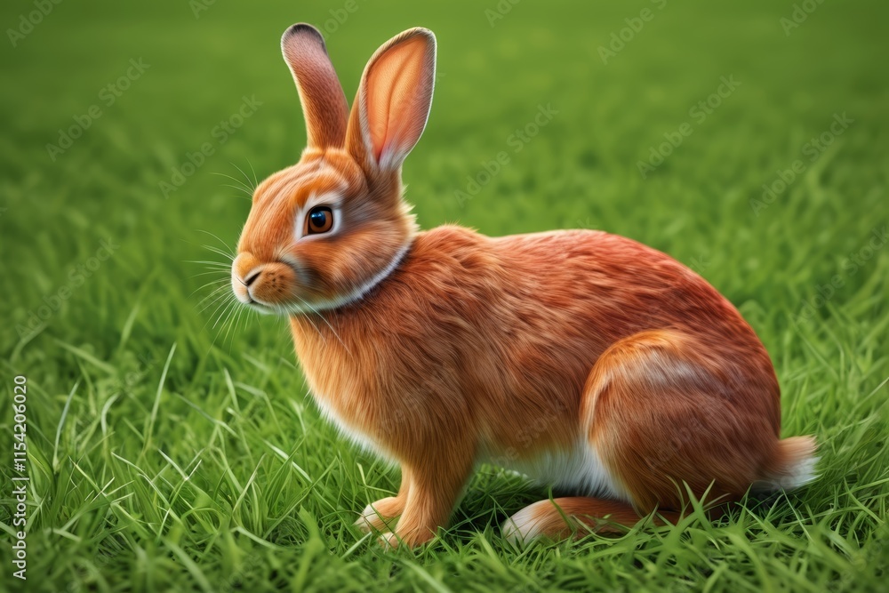 there is a rabbit that is sitting in the grass there is a rabbit that is sitting in the grass