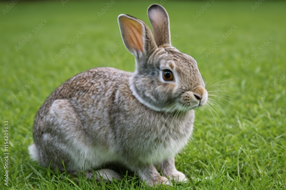 there is a rabbit that is sitting in the grass there is a rabbit that is sitting in the grass