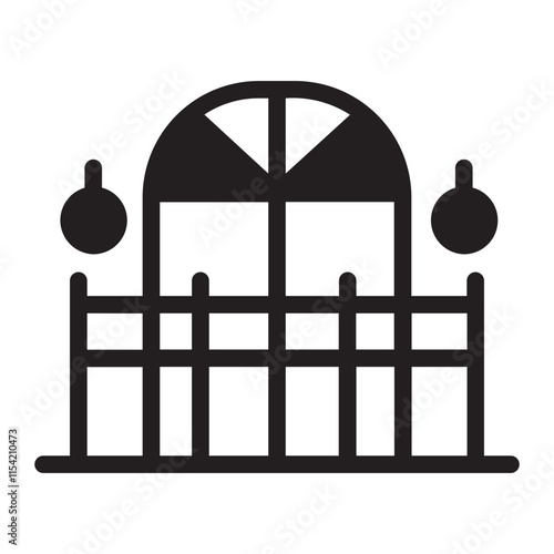 Balcony glyph icon