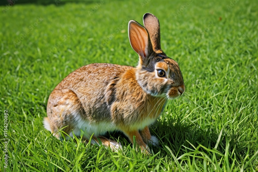 there is a rabbit that is sitting in the grass there is a rabbit that is sitting in the grass