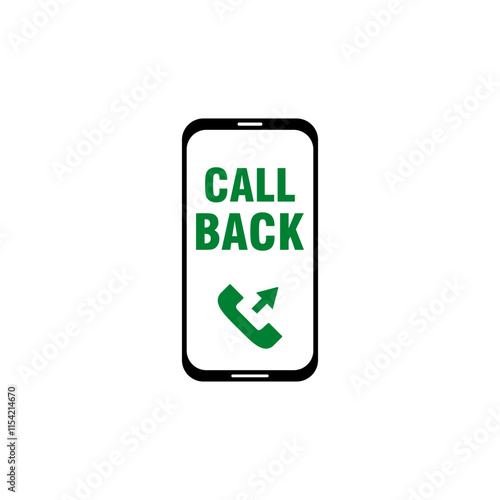 Mobile phone icon we will call you back icon isolated on white background.