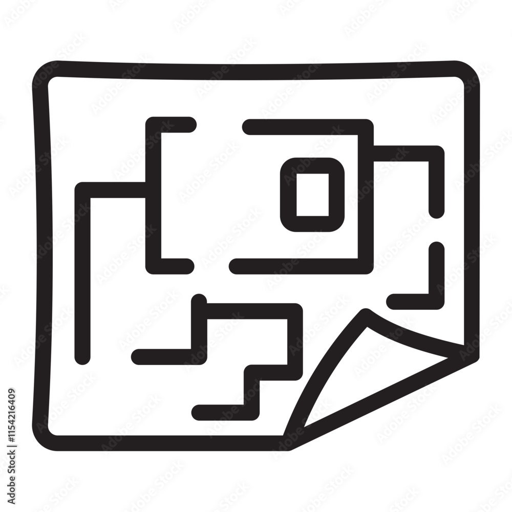 House Plan  line icon