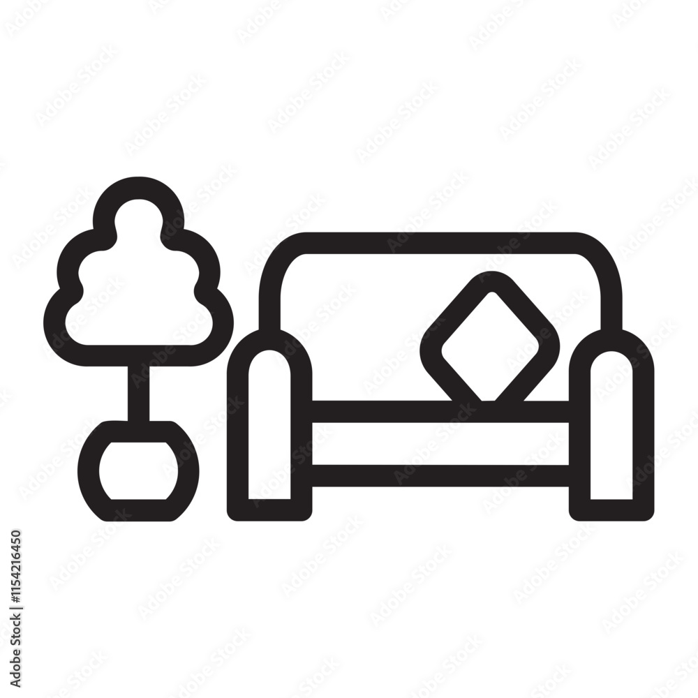 living room line icon