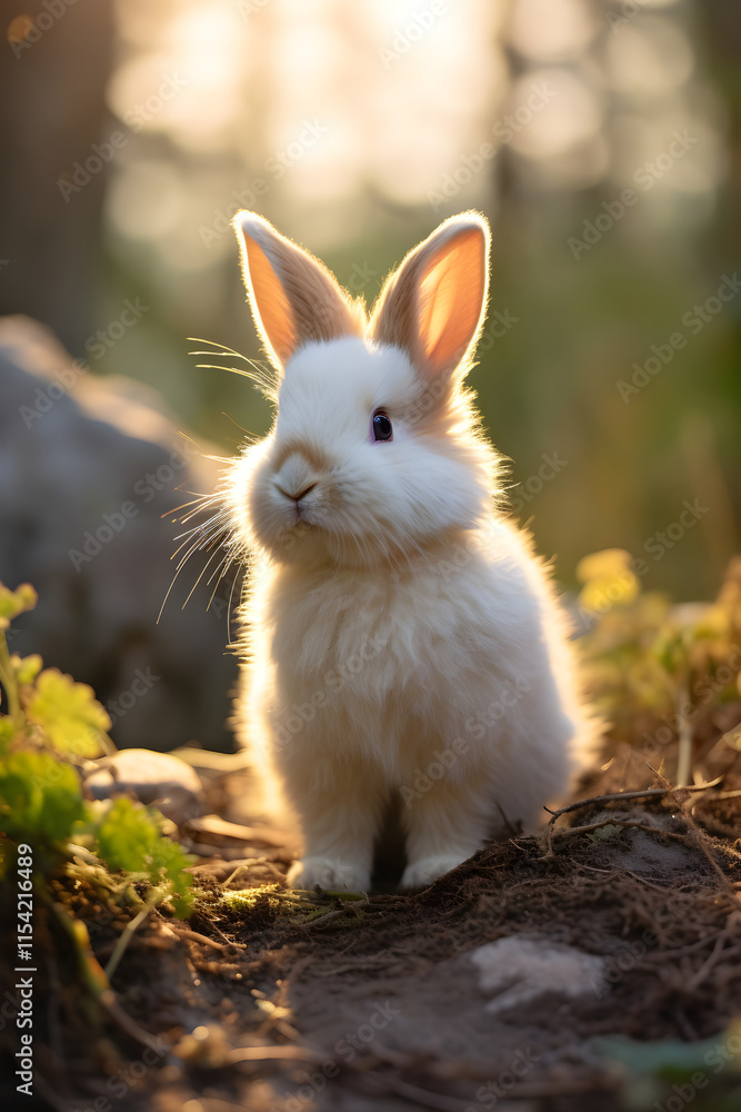 An Enchanting Dwarf Rabbit - A Serene Glimpse into the Sublime Simplicity and Innocence of Wildlife An Enchanting Dwarf Rabbit - A Serene Glimpse into the Sublime Simplicity and Innocence of Wildlife