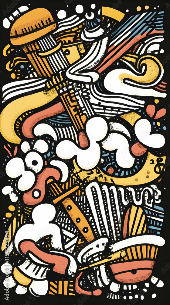 Abstract Doodle Art Background Design for Website or Print. (1) Abstract Doodle Art Background Design for Website or Print. (1)