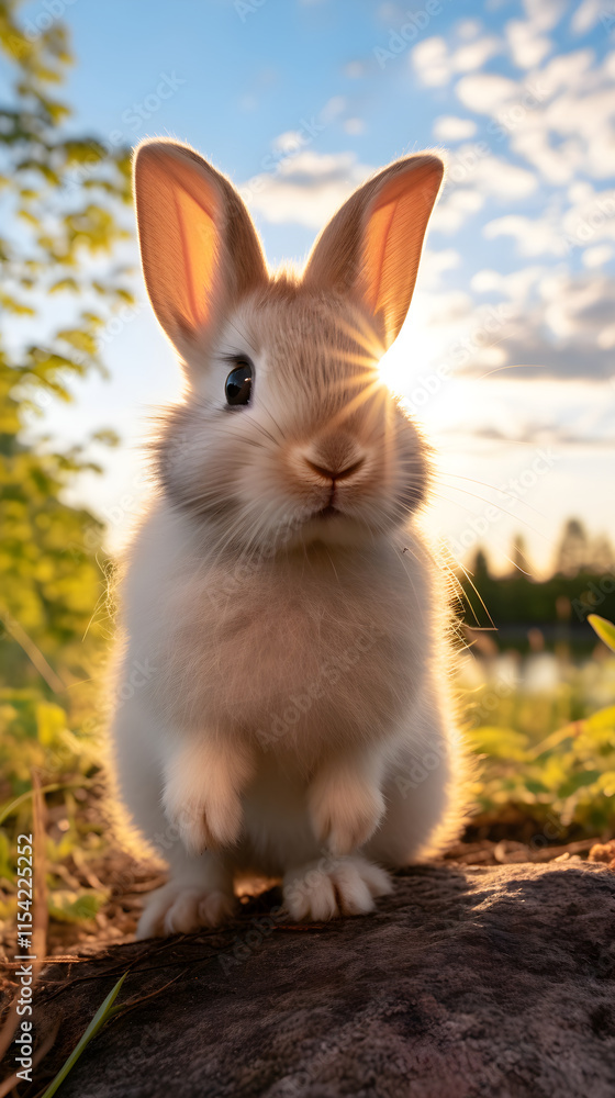 An Enchanting Dwarf Rabbit - A Serene Glimpse into the Sublime Simplicity and Innocence of Wildlife An Enchanting Dwarf Rabbit - A Serene Glimpse into the Sublime Simplicity and Innocence of Wildlife