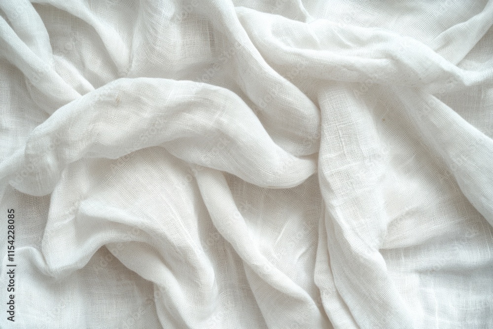 White Cloth on Bed Close Up White Cloth on Bed Close Up