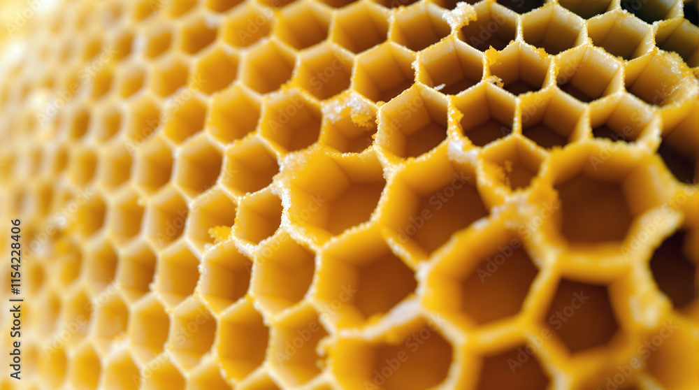 Complex Hexagonal Pattern of Honeycomb in Close-Up Detail Complex Hexagonal Pattern of Honeycomb in Close-Up Detail