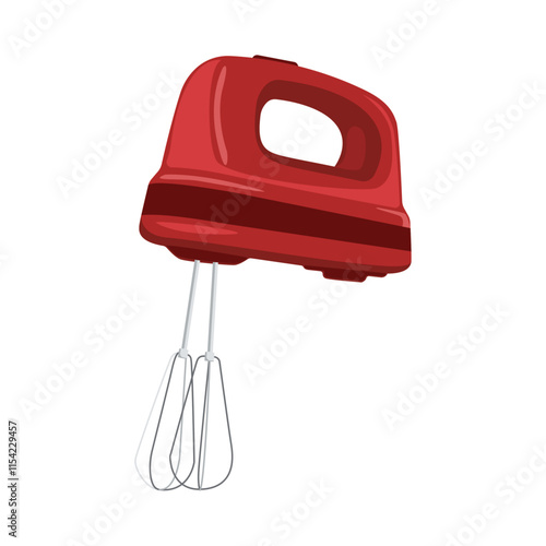 Electrical hand mixer isolated on a white background. Kitchen appliances.