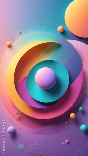 Wallpaper Mural  3D renderings of abstract background representing the hopes, love, and success of 2025. for cell phone, mobile phone, cellular phone, smart phone / wallpaper/locking screen Torontodigital.ca