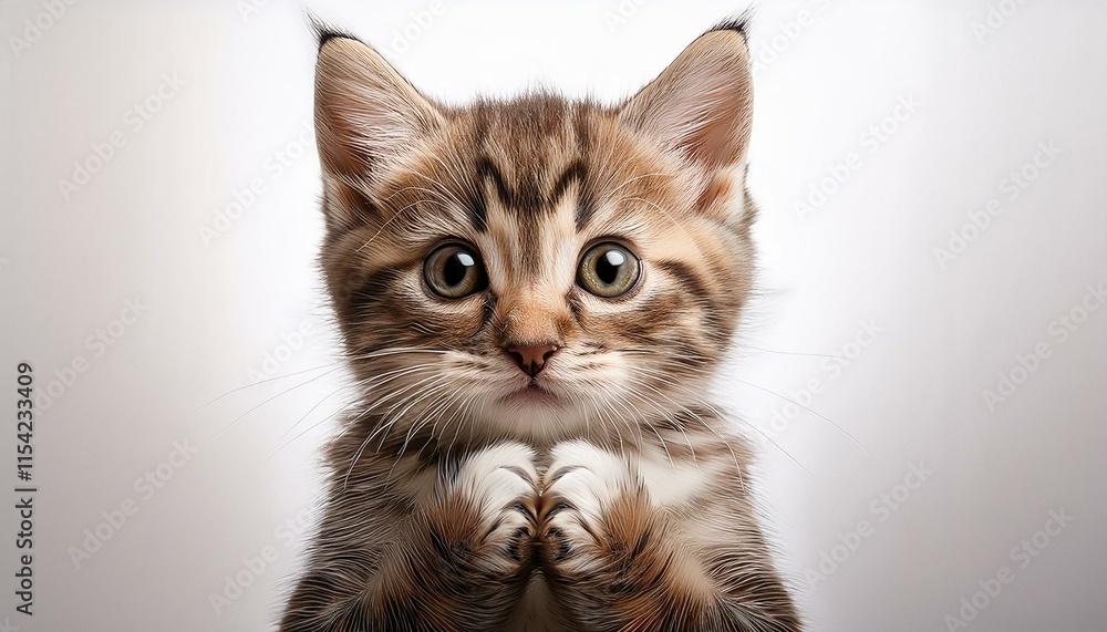 Obraz premium cat on white background