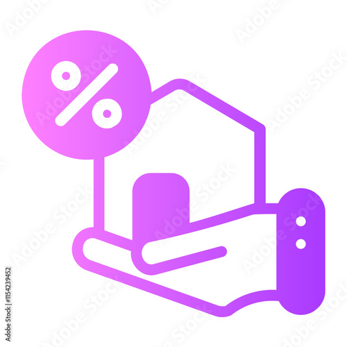 mortgage gradient icon