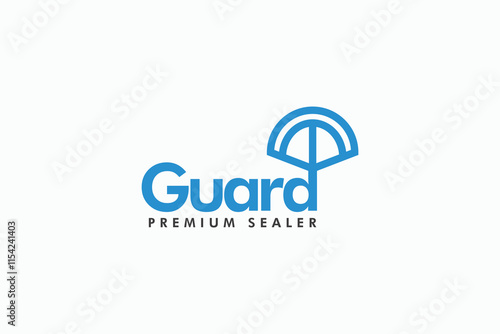 outline guard premium sealer symbol icon logo vector design template. modern shield sealant symbol logo design vector ideas isolated on white background