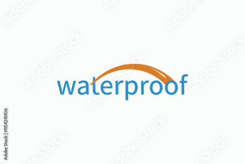 logotype waterproof symbol icon vector design template isolated on white. creative waterproof symbol logotype design vector inspiration with modern, simple and abstract styles