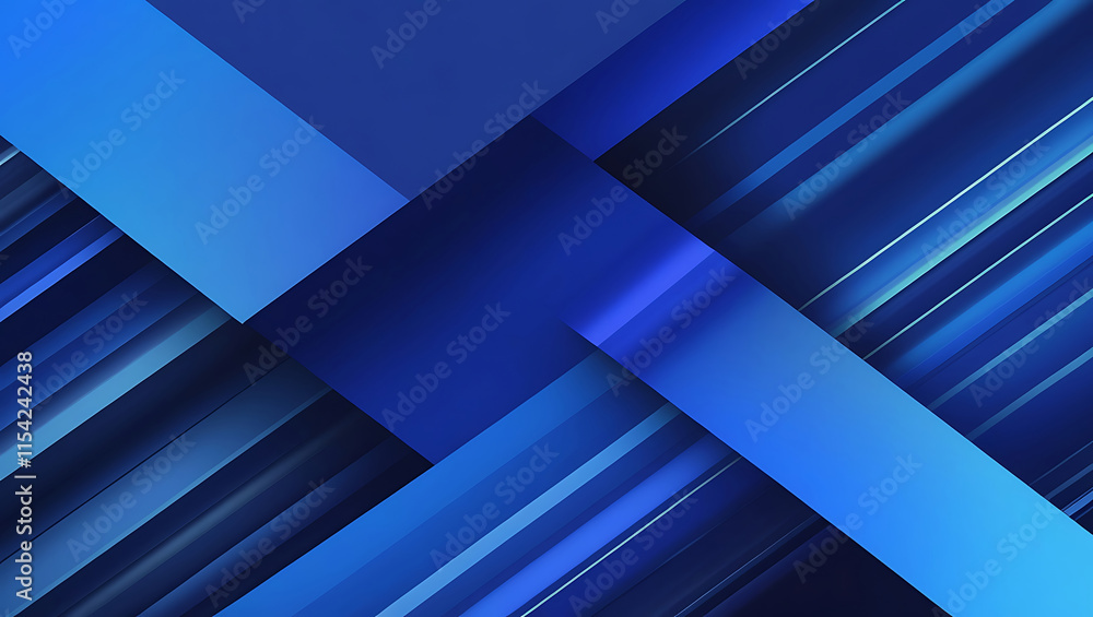 Obraz premium Abstract blue gradient background with diagonal striped