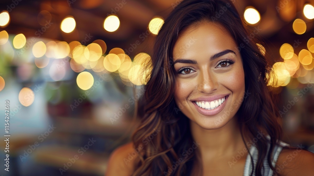 Happy woman smiling at camera. Happy woman smiling at camera.