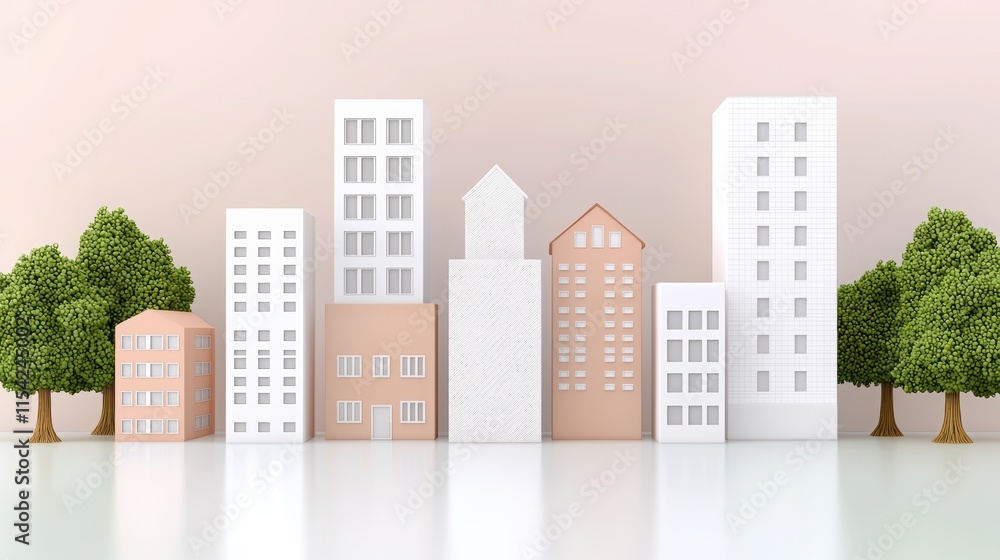 A serene skyline with modern buildings and greenery, symbolizing urban growth and harmony in architecture. A serene skyline with modern buildings and greenery, symbolizing urban growth and harmony in architecture.