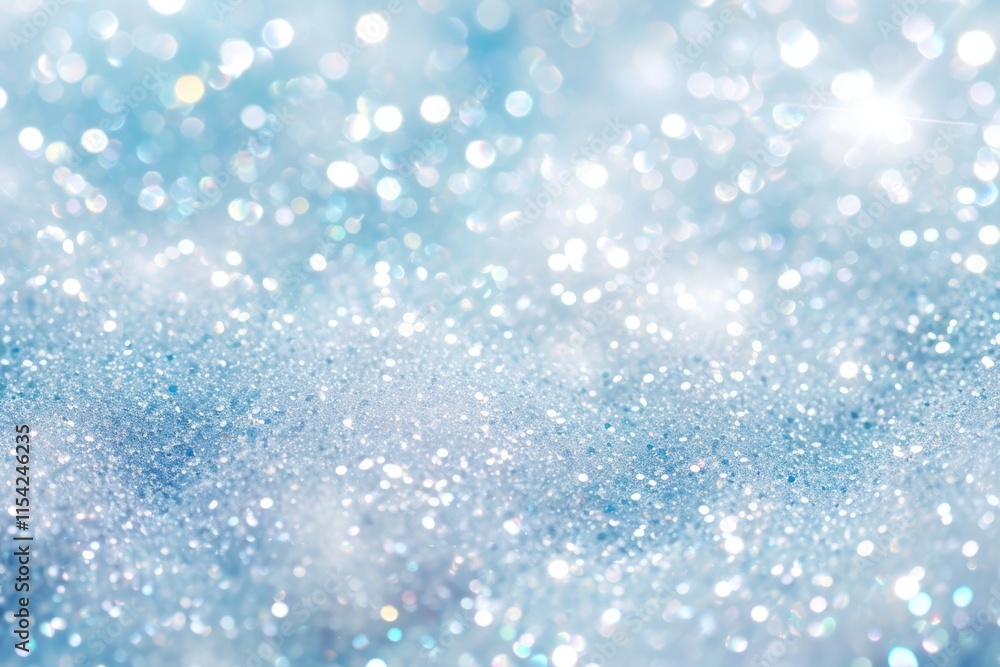 Fototapeta premium Glistering Light Blue Texture: Abstract Festive Background