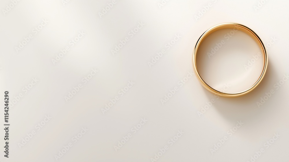 Elegant gold wedding ring on minimalist background for jewelry design and engagement inspiration Elegant gold wedding ring on minimalist background for jewelry design and engagement inspiration