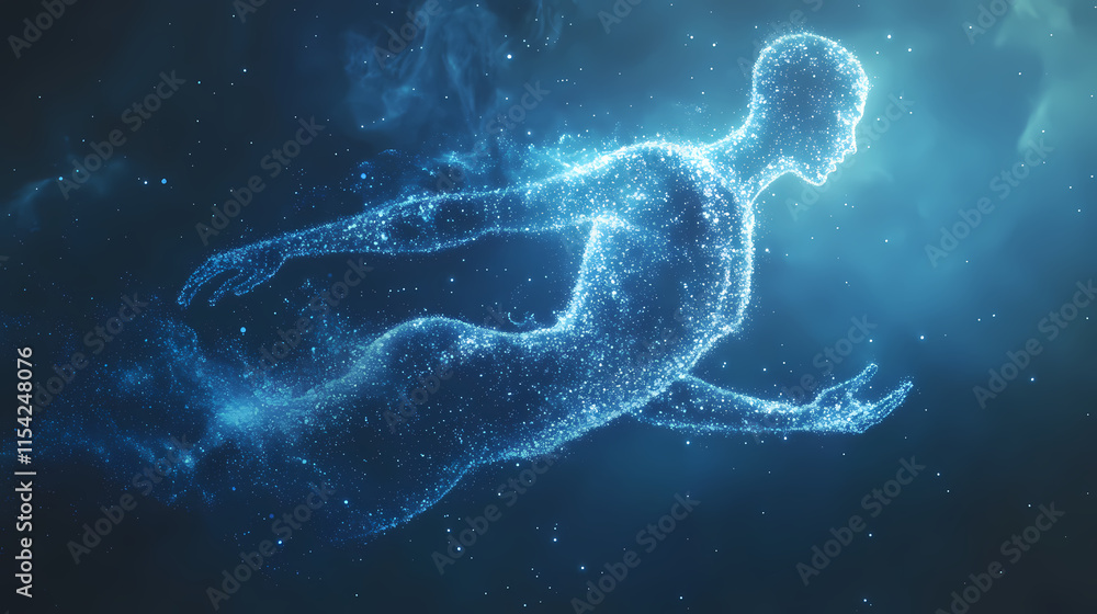 astral body silhouette floats astral body silhouette floats