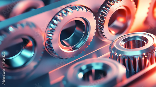 Bearing selection guide for mechanical systems: emphasizing load capacity and friction. concept bearing selection. Oscillation. Illustration photo