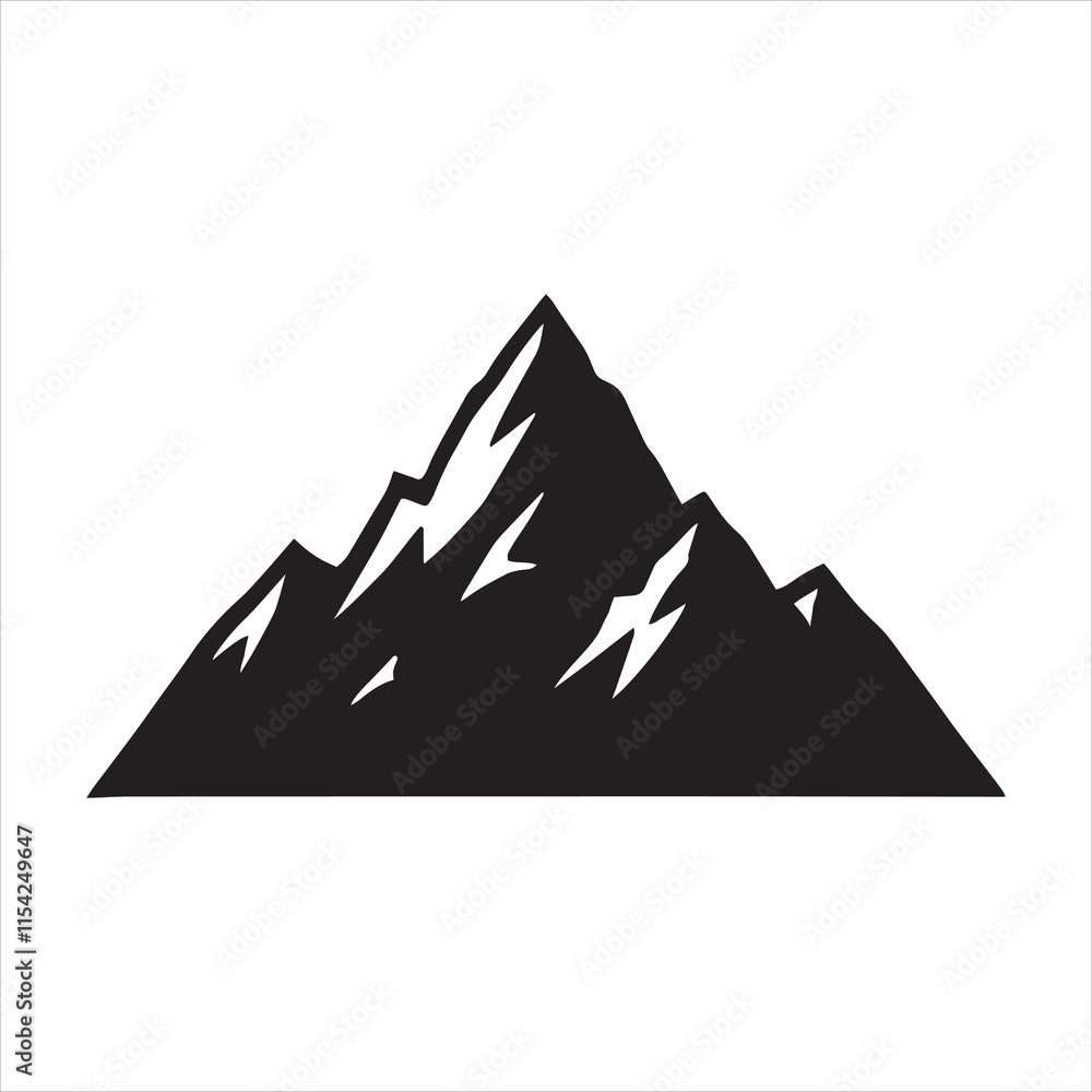 Majestic mountain shilloutte vector illustration Majestic mountain shilloutte vector illustration
