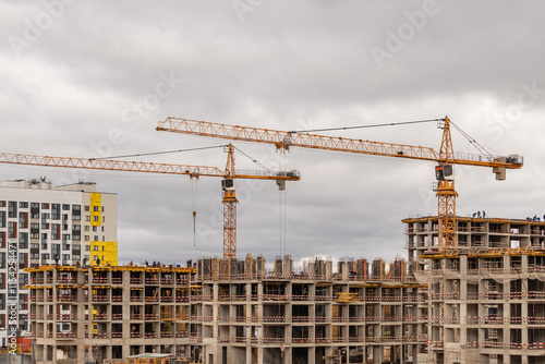 Photography Construction of the third stage of a new residential complex 'in the forest'
