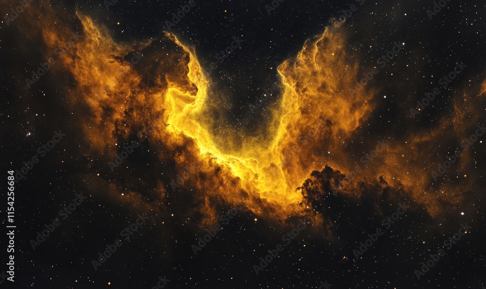 Obraz premium Luminous Clouds Luminous clouds drifting through a glowing, cosmic backdrop. Generative AI