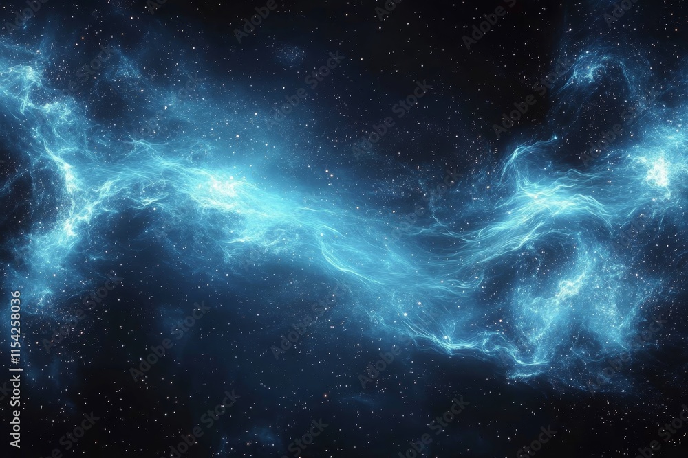 Obraz premium Nebula Stream A stream of nebula-like gas flowing across the infinite space. Generative AI