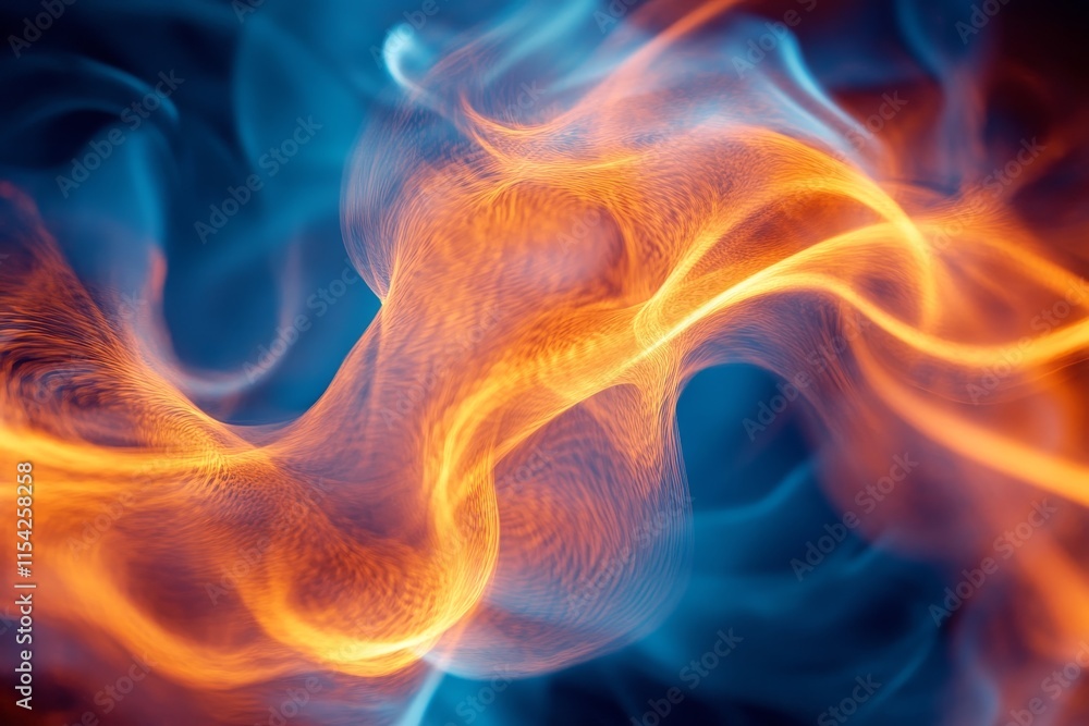 custom made wallpaper toronto digitalFlames Stylized flames of light flowing in swirling patterns. Generative AI