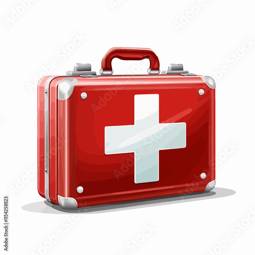 First Aid Suitcase Symbol Vector Illustration for Medical Purposes photo