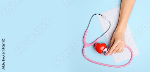 Female hand, stethoscope, r...