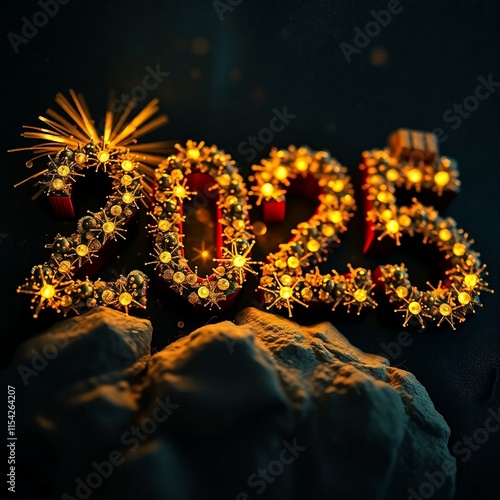 Creative 2025 New Year Designs Featuring Fireworks, Festive Typography, and Vibrant Celebratory Themes