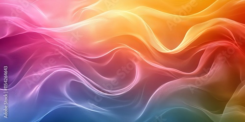 Wallpaper Mural Colorful Waves Vibrant waves flowing smoothly in a colorful gradient. Generative AI Torontodigital.ca