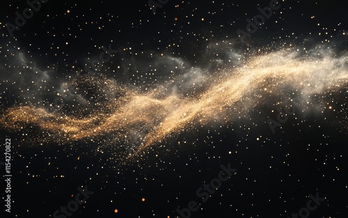 mist in space with particles. Generative AI
