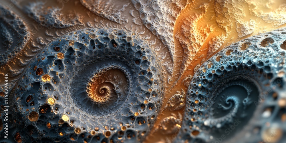 Obraz premium fractals evolving into intricate patterns. Generative AI