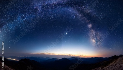 Wallpaper Mural a night sky panorama with stars and moon Torontodigital.ca