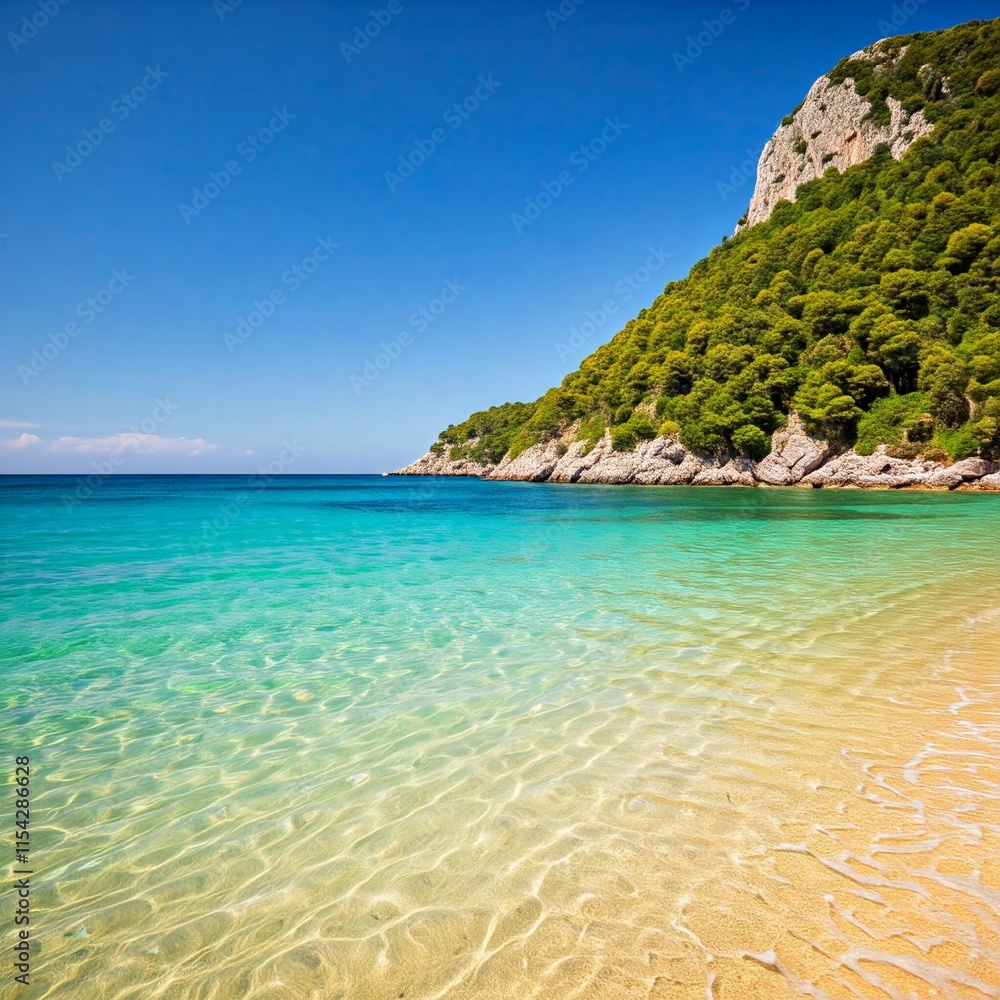 Fototapeta premium peaceful quiet paradise seascape beautiful seashore under moon light