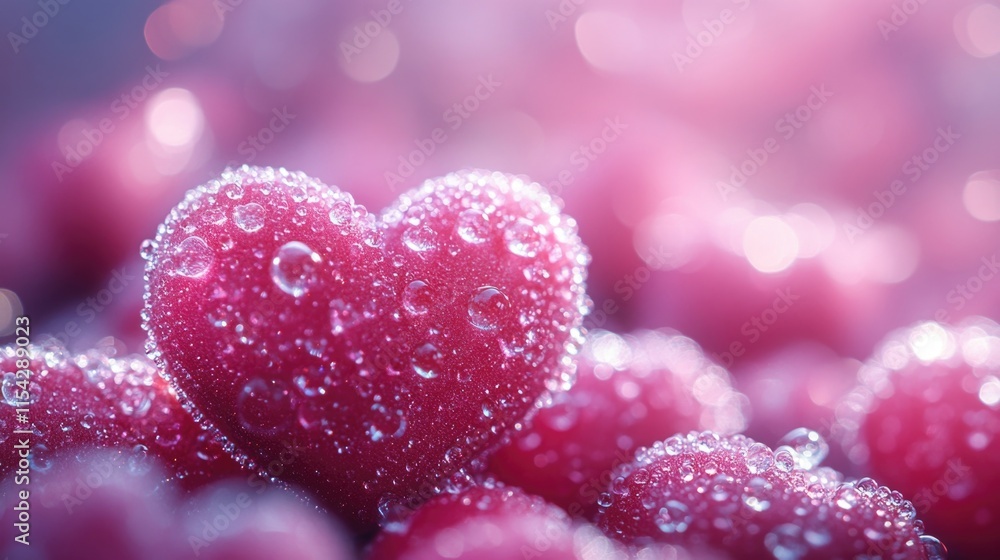 Obraz premium Fresh raspberries with water droplets on their surface, perfect for food or beauty related concepts
