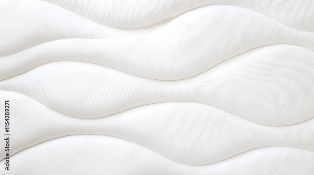 Fototapeta premium ergonomic latex mattress with a soft top layer on pure white, highlighting firmness level and luxury finish, visually optimized for online ads, isolated on white background