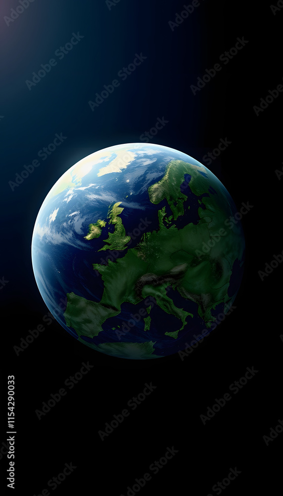 Fototapeta premium Planet Earth - West Europe, pop-art, with white tones