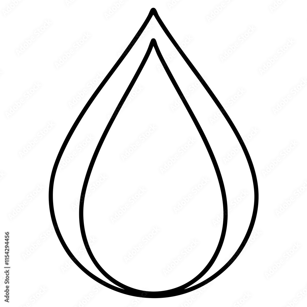 Doublelined Water Drop Icon Simple, Clean, Liquid, Hydration, Nature Doublelined Water Drop Icon Simple, Clean, Liquid, Hydration, Nature