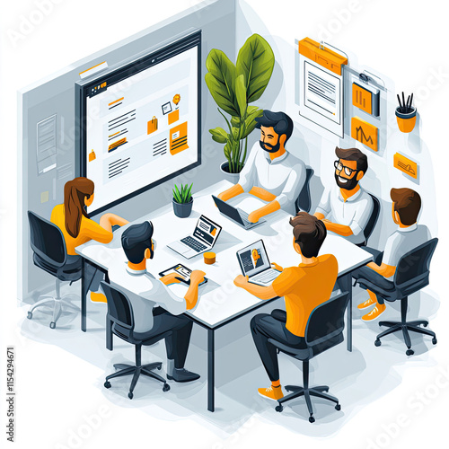 Focused Team Leader in Creative Office Space