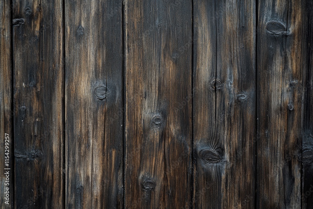 Naklejka premium A close-up shot of a wooden fence with visible knots, suitable for rustic or outdoors-themed designs